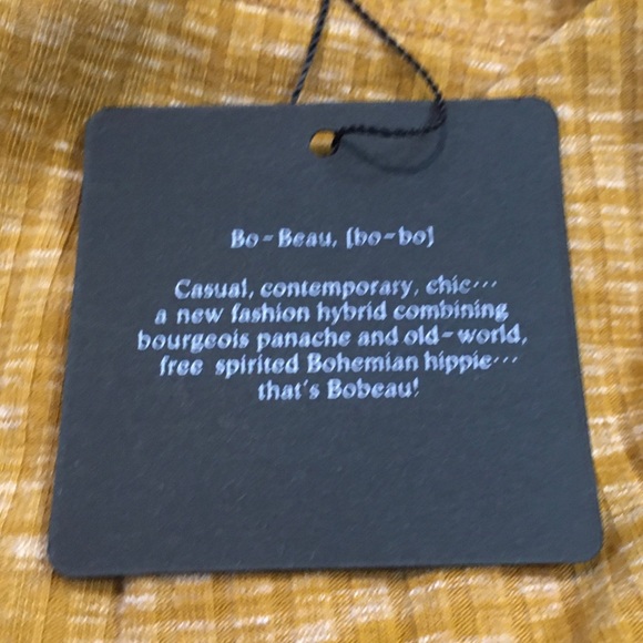 Bobeau Ribbed Marl Square Neck Tank Top in Mustard - Picture 11 of 12